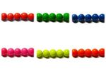Perles en bois rondes fluo 12mm Perles en bois rondes fluo 12mm