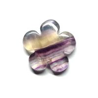 Fluorite-naturelle-perle-forme-fleur-20x20-mm Fluorite-naturelle-perle-forme-fleur-20x20-mm